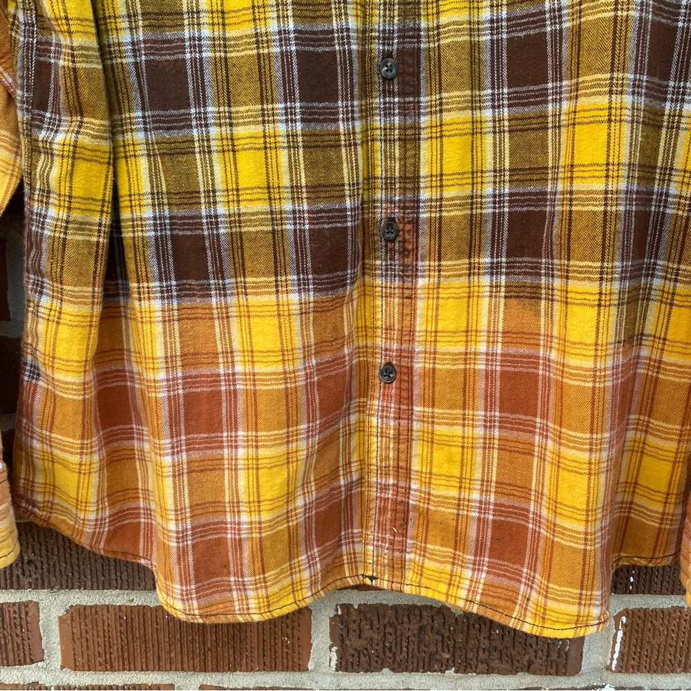 Upcycled Bleached With Back Appliqu Button Down M… - image 4